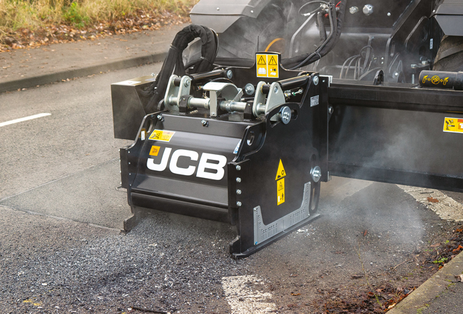 Pothole Pro Wheeled Excavator repairing pothole