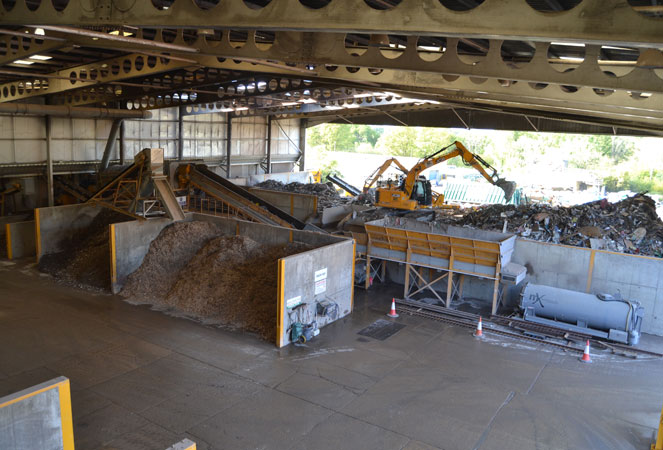 JCB Tracked Excavators working in a waste facility 