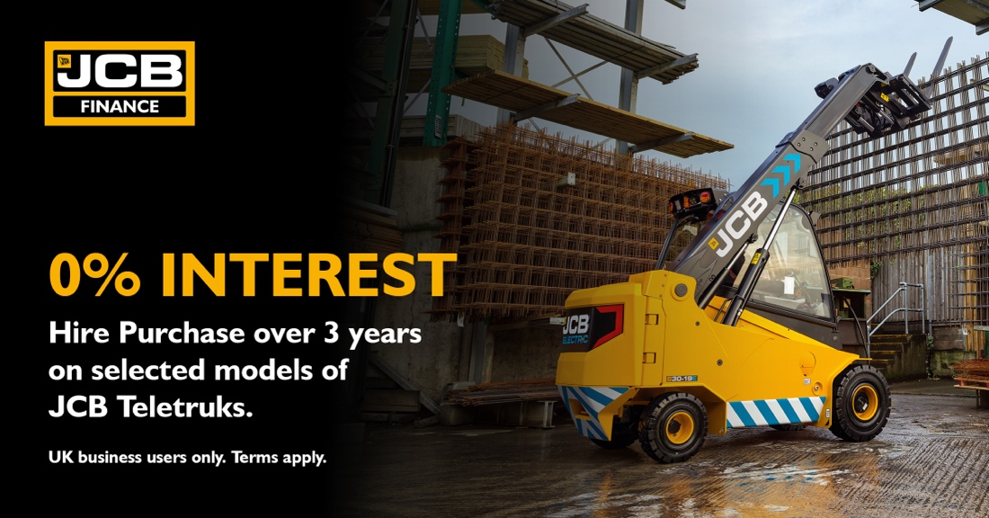 0% Interest on JCB Teletruks over 3 Years with JCB Finance